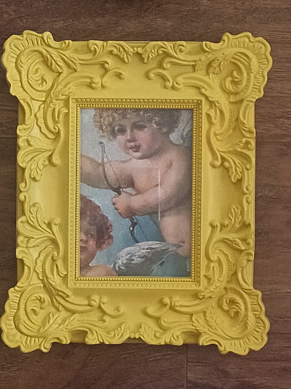 Yellow Frame Ornate Decorative Picture Frame - Home Accents